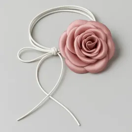 naszyjnik-choker-dla-kobiet-elegancki-rzemien-kwiat-110-cm-bez-niklu-czarn