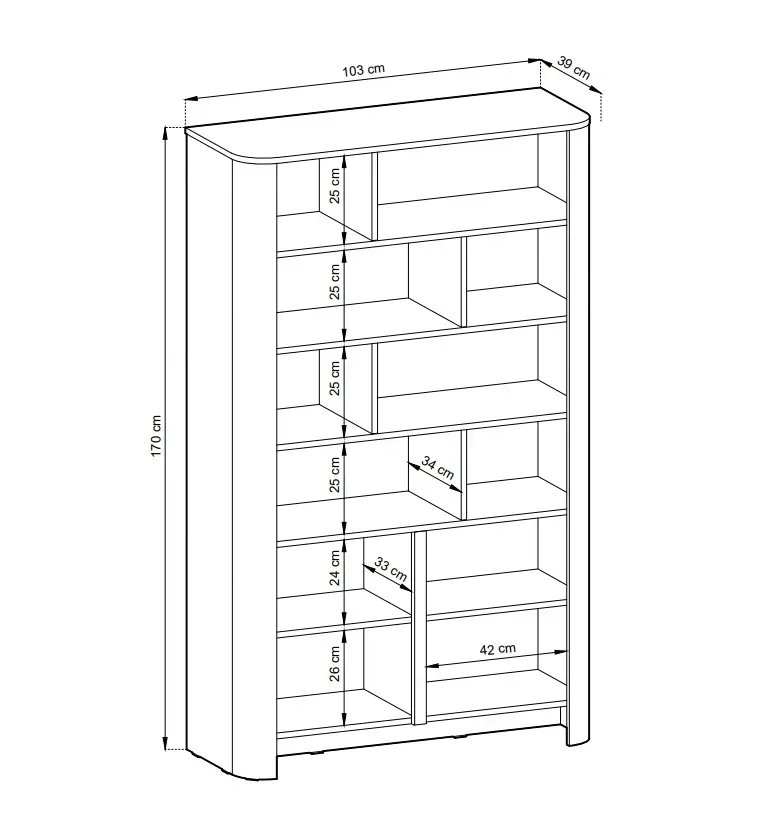 regal-z-polkami-bari-103-stan-nowy