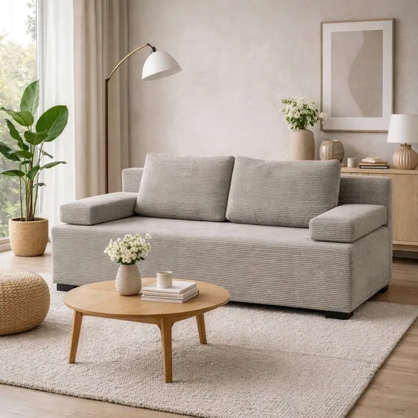 Kanapa rozkładana z funkcją spania 140x200 + pojemnik tapczan sofa SIMPLE