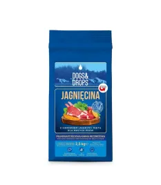 dogsanddrops-jagniecina-25-kg-bezzbozowa-dla-malych-psow-gratis-pilka