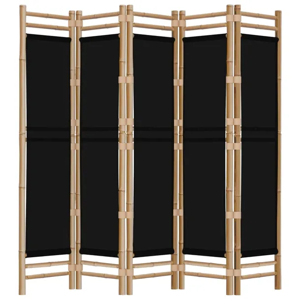 skladany-parawan-5-panelowy-200-cm-bambus-i-plotno-marka-vidaxl