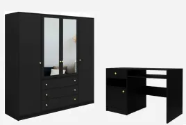 zestaw-szafa-otwierana-4-drzwiowa-z-lustrem-siena-d4-200-biurko-125-czarny