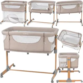 lozeczko-dostawne-momi-smart-bed-bezowy-materac-regulacja-moskitiera