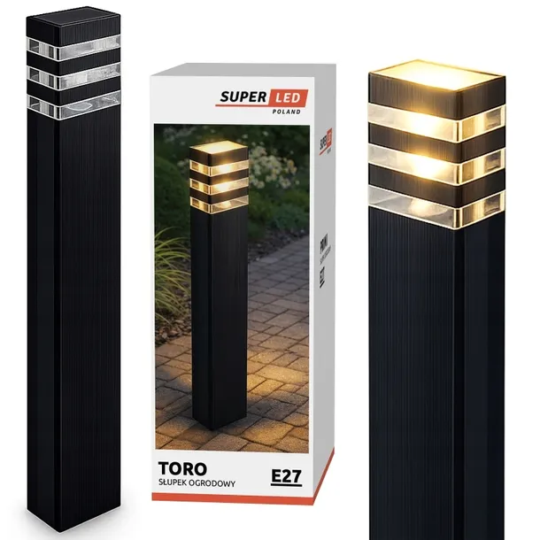 Lampa LED Ogrodowa E27 80 cm stojąca zewnętrzna Słupek Ogrodowy LED