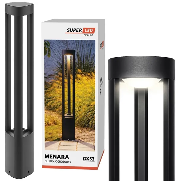 Lampa ogrodowa słupek ogrodowy GX53 60cm PREMIUM na żarówkę LED