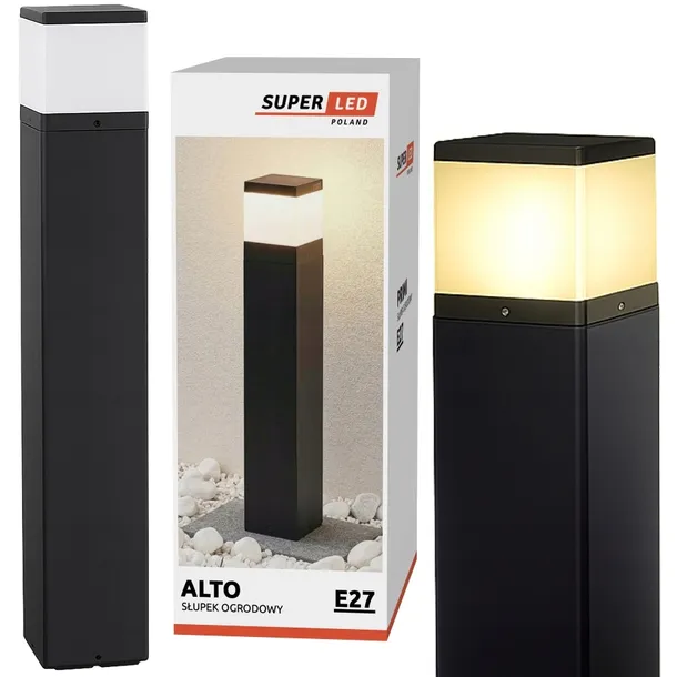 Lampa zewnętrzna stojąca 80 cm Słupek E27 LED Wzmocniona Budowa i Trwałość