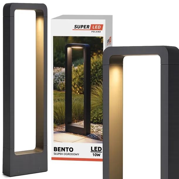 Lampa LED Ogrodowa 80 cm 10W 700lm zewnętrzna słupek stojąca 4000K czarna