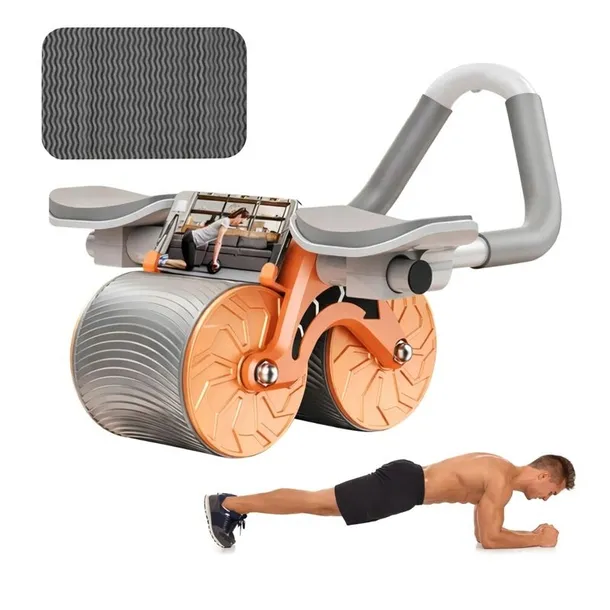 Kółko Roller z Automatycznym Odbiciem do Ćwiczeń Brzucha do 100 kg Mata