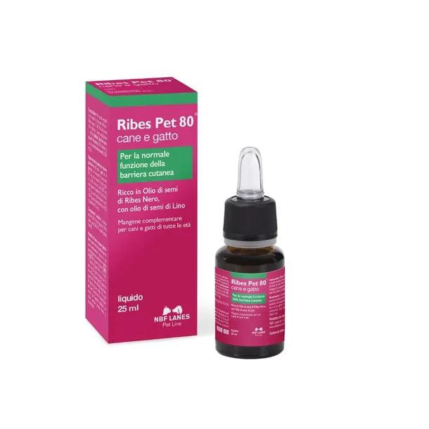 RIBES PET 80 CANE E GATTO choroby skóry 25ml z zakraplaczem NBF Lanes