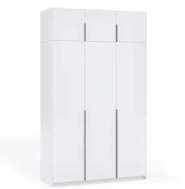 szafa-z-nadstawka-biala-uchwyty-czarny-zloty-150cm-bella-tx