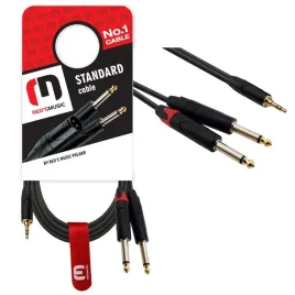 red-s-music-au1715bx-15m-kabel-mini-jack-stereo-35mm-2x-jack-mono-63mm