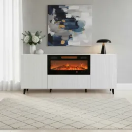 pafos-komoda-180-biala-z-kominkiem