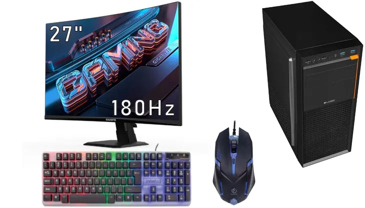 Zestaw komputerowy Ryzen 5 3400G 16GB RAM 500GB 2,5" Windows 11 + akcesoria