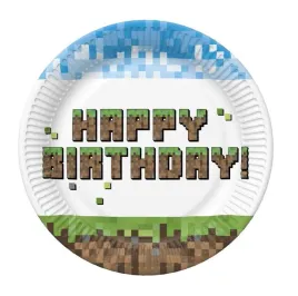 talerzyki-papierowe-pixel-block-23-cm-8-szt-happy-birthday-urodziny-piksel
