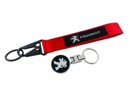 peugeot-zestaw-brelok-breloczek-metalowy-do-kluczy-smycz-czerwona