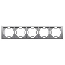 ramka-5-krotna-uniwersalna-poziom-i-pion-stal-inox-basic-neos