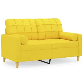 2-osobowa-sofa-z-poduszkami-jasnozolta-120-cm-tkanina