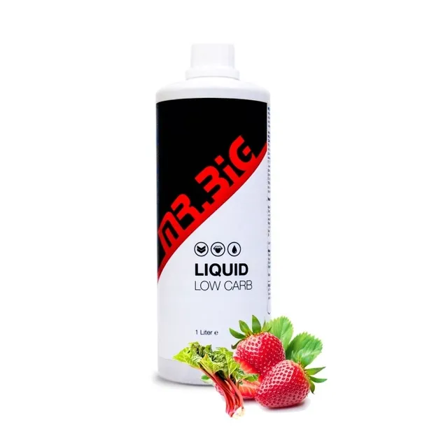 MR.BIG MINERAL LOW CARB 1000ML TRUSKAWKA - RABARBAR BEZ CUKRU NA 80L NAPOJU