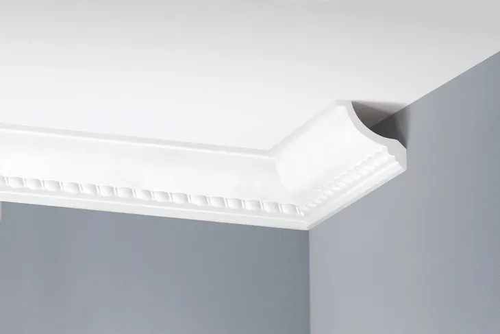 Biała listwa przysufitowa zdobiona 7,2x7,2cm LGZ-12 Creativa LGZ12
