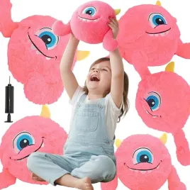 pilka-emoji-23cm-z-raczkami-rozowa