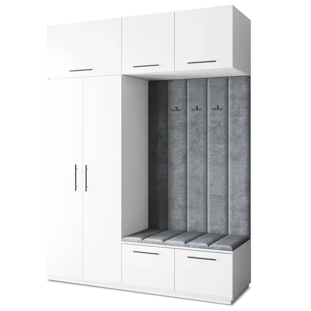 Garderoba REMA 180/240/60 cm do Przedpokoju Nowoczesna Biały
