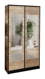 szafa-dwudrzwiowa-garderoba-lumi-105-2d-dab-craft-2x-lustra-uchwyt-zloty