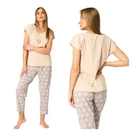 pizama-damska-bawelniana-dwuczesciowa-m-krotki-rekaw-dlugie-spodnie-key