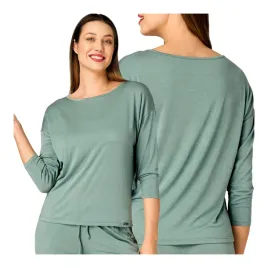 bluzka-damska-koszulka-merino-m-rekaw-3-4-luzna-modal-wygodna-key