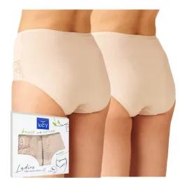 majtki-damskie-bawelniane-z-wysokim-stanem-bezowe-figi-2-pack-key-3xl