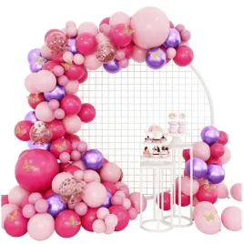 balony-rozowe-zestaw-balonow-urodziny-18-roczek-girlanda-balonowa-133-szt