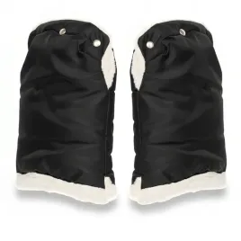 czarna-mufka-rekawiczki-do-wozka-dzieciecego-sanek-ocieplane-futerko-zime