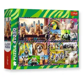 puzzle-4x250-zabawne-zwierzaki-trefl
