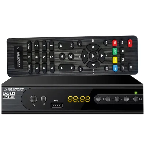 esperanza-tuner-dvb-t2-h-265-hevc-ev106r-funkcje-nagrywanie-pvr-odtwarzanie-multimediow-z-nosnika-usb