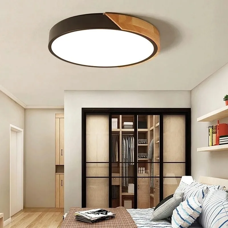 lampa-sufitowa-panel-loft-plafon-led-drewno-czarny-zyrandol-okrag-do-kuchni-stan-nowy