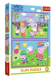 puzzle-2x24-peppa-na-placu-zabaw-trefl