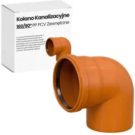 kolano-kanalizacyjne-fi-160-90-stopni-pcv-pp-zewnetrzne-pomaranczowe
