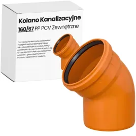 kolano-kanalizacyjne-kolanko-160-67-stopni-pp-pcv-zewnetrzne-pomaranczowe