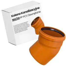 kolano-kanalizacyjne-fi-160-30-stopni-pp-pcv-zewnetrzne-pomaranczowe