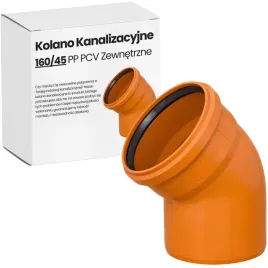 kolano-kanalizacyjne-fi-160-45-stopni-pp-pcv-zewnetrzne-pomaranczowe