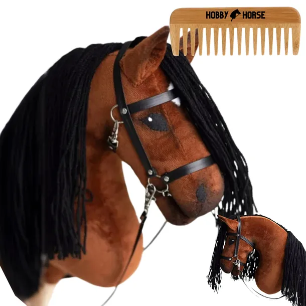 HOBBY HORSE KOŃ NA KIJU A4 KONIK GŁOWA KONIA PATYKU GRZYWA SKOCZKI GRZEBIEŃ