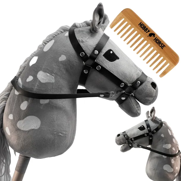 HOBBY HORSE KOŃ NA KIJU A3 KONIK GŁOWA KONIA PATYKU Z GRZYWĄ + GRZEBIEŃ