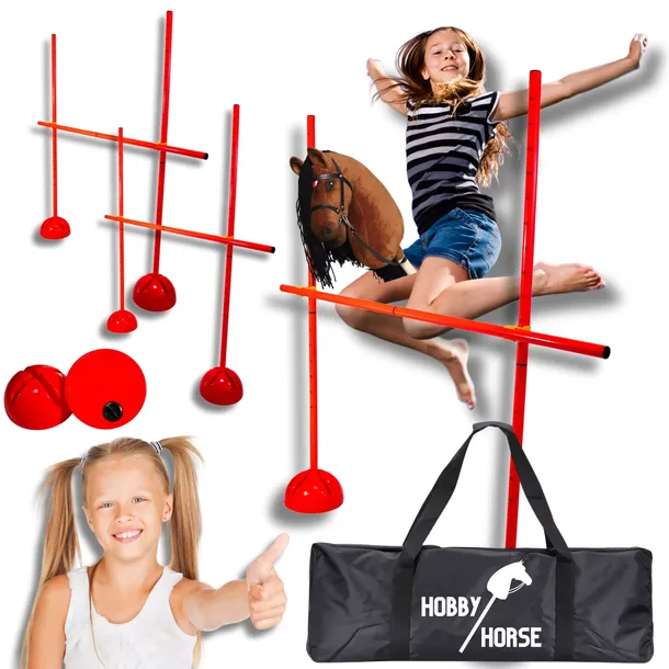 2x PRZESZKODA HOBBY HORSE DO SKAKANIA KOŃ NA KIJU Płotek Treningowy 120 CM