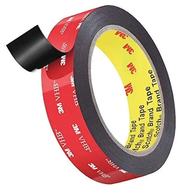 3M VHB 5952 NAJMOCNIEJSZA DWUSTRONNA TAŚMA AKRYLOWA 1,1MM CZARNA 12MMX3M