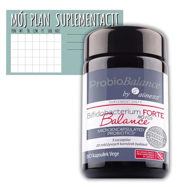 Aliness ProbioBalance Bifidobacterium Forte NO FOSS 20 mld, 60 kapsułek