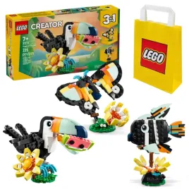lego-creator-3w1-31173-dzikie-zwierzeta-tropikalny-tukan-ryba-motyl