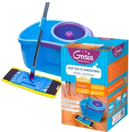 gosia-mop-zolta-mikrofibra-plaski-obrotowy-komplet-wiadro-i-kij