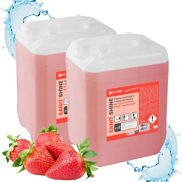 Zestaw Eco Shine SANIT SHINE 2x10L Pianka do mycia i odkamieniania łazienek