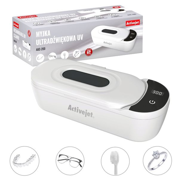 Myjka ultradźwiękowa UV do protez aparatów szczoteczek AUC-200 Activejet