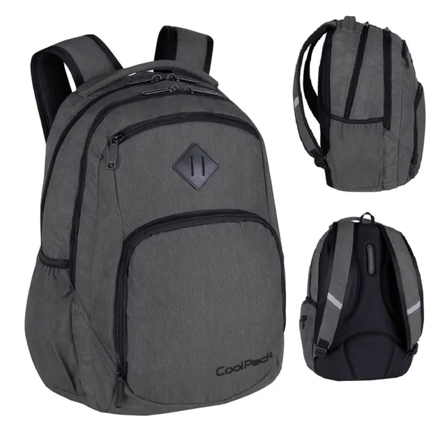 Coolpack Plecak Dwukomorowy Młodzieżowy Szary Break Snow Grey E24021