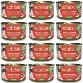 mokra-karma-dla-kota-schesir-adult-w-galarecie-tunczyk-krewetki-12x85g